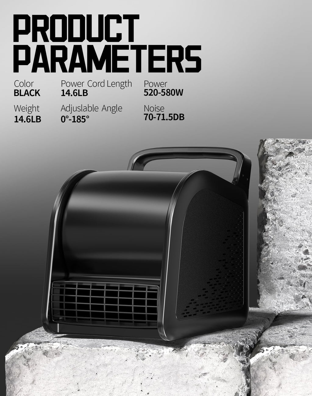 580W 685CFM Industrial Floor Fan C25706