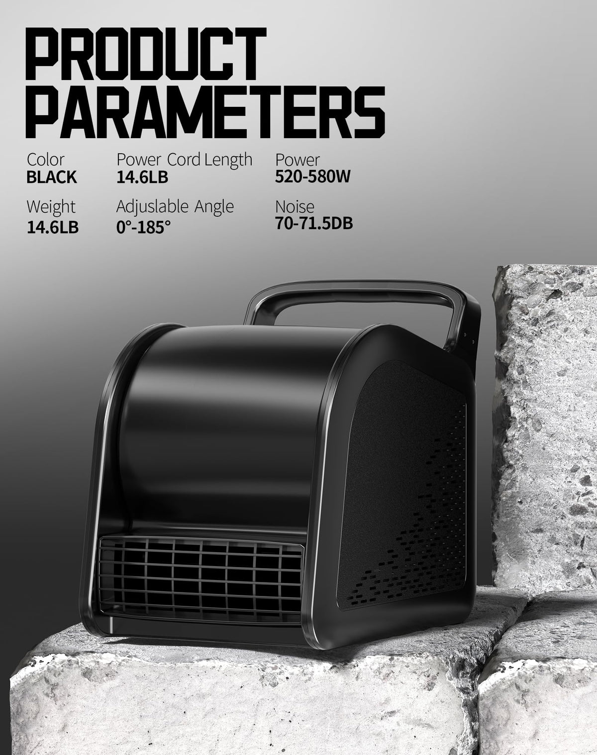 580W 685CFM Industrial Floor Fan C25706