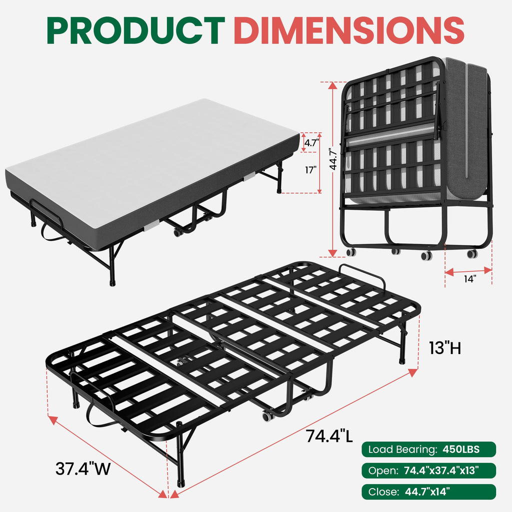 75"x38" Folding Bed L3732