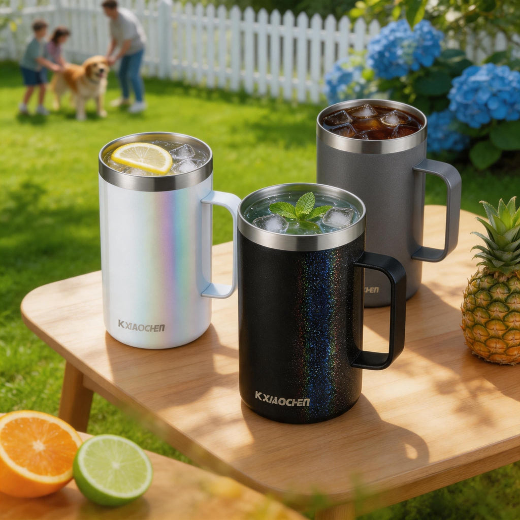 20 oz Insulated Coffee Mug with Lid and Wide Handle J926