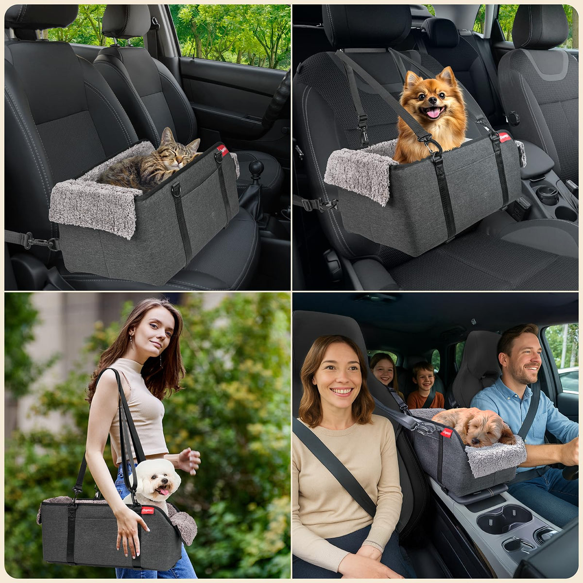 Grey Dog Car Seat I724394