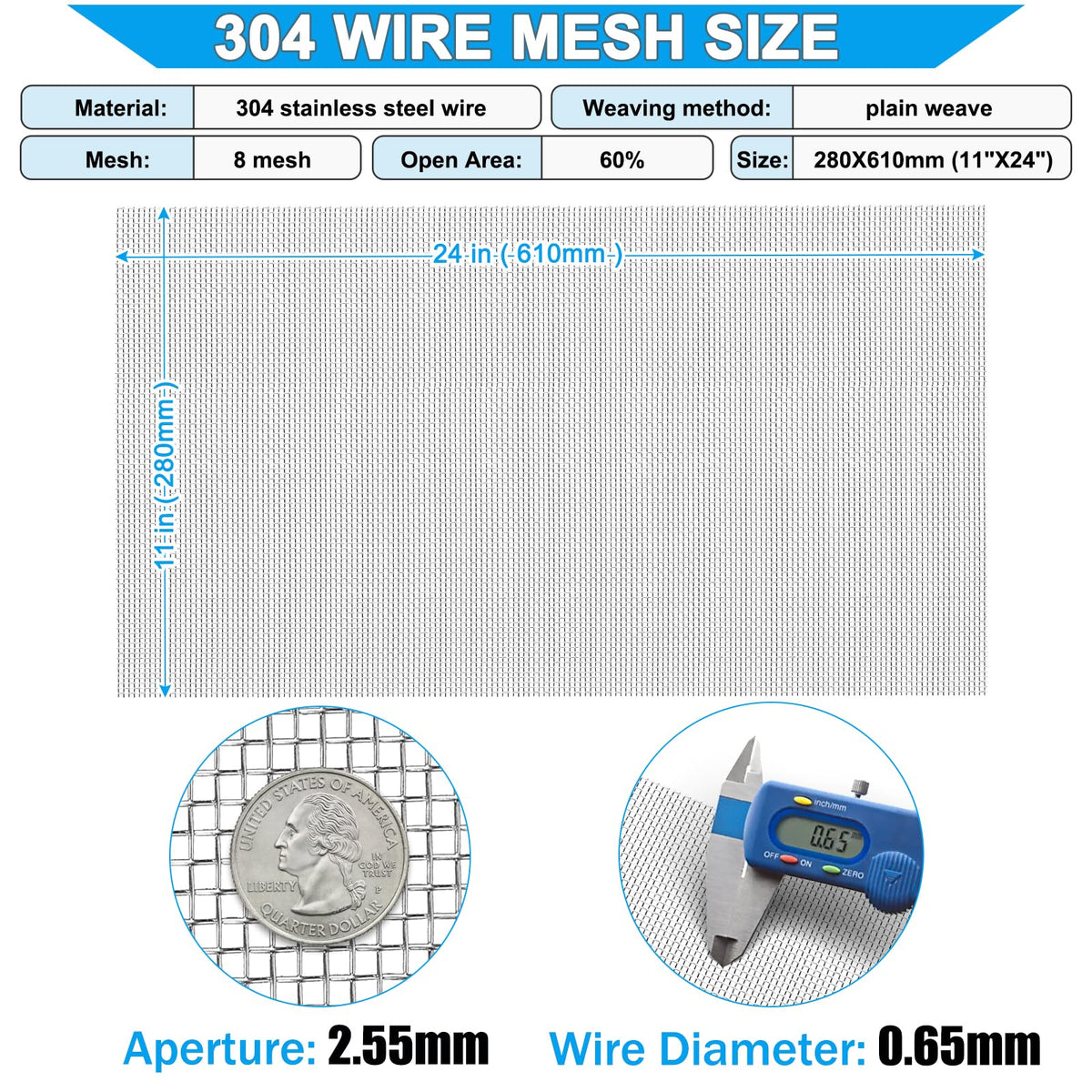 Stainless Steel 8 Mesh Wire Mesh L773