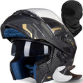 Modular Motorcycle Helmet DOT Approved Flip Up Dual Visor S77627