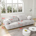 Light Gray Velvet Upholstered Sofa Bed F4261