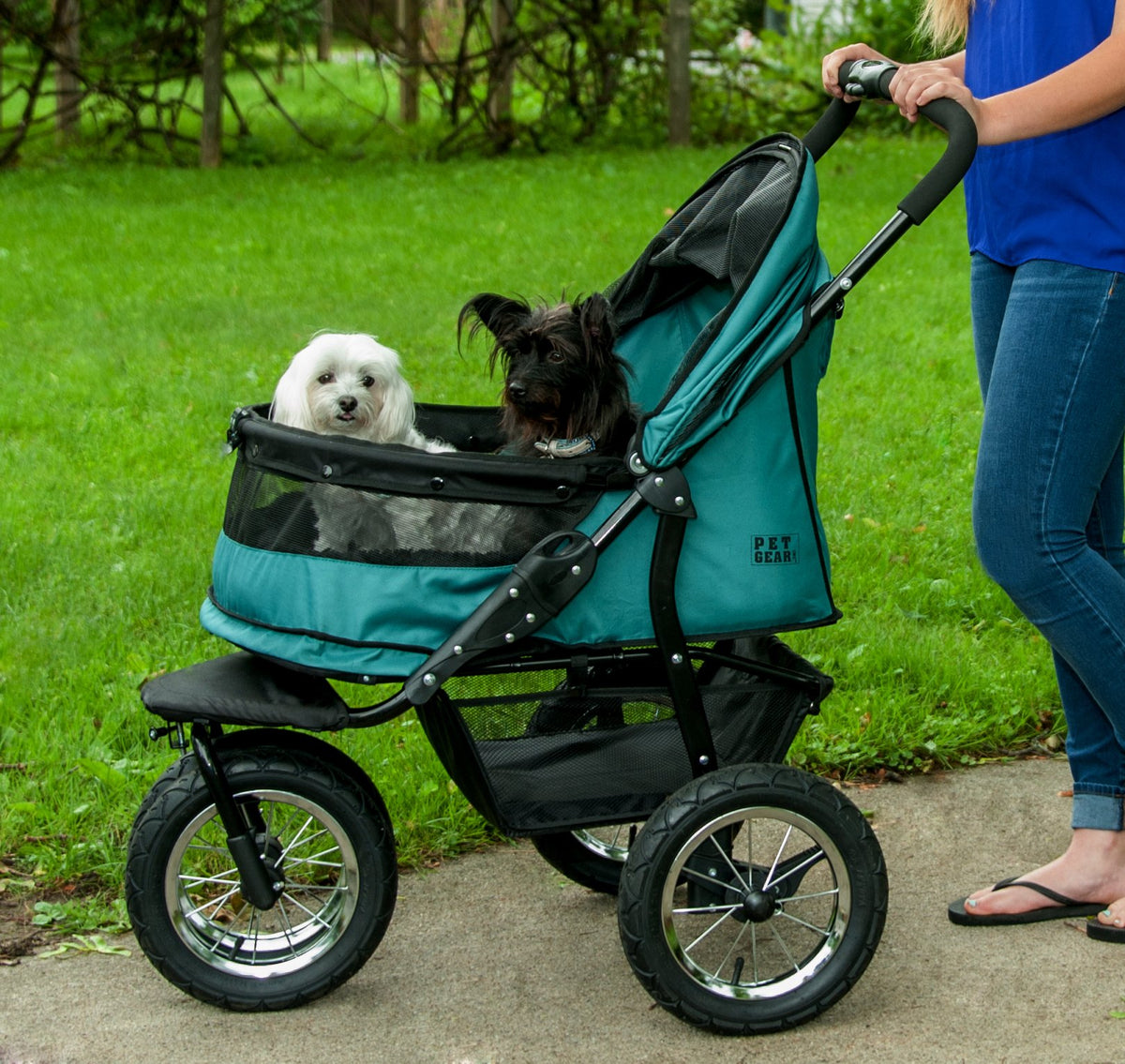 Double Pet Stroller with Weather Cover P26112
