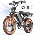 Full Suspension 1500w Motor 31MPH 40-70 Miles 48V 960Wh Removable Battery 20-Inch Fat Tires Electric ebike S617