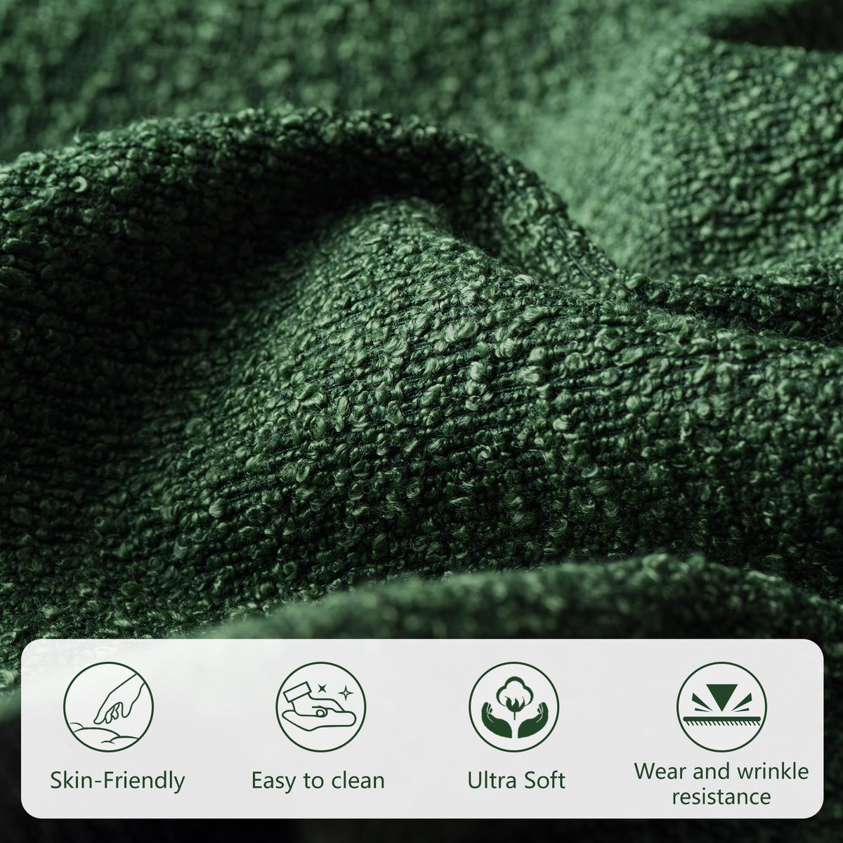 Green Fabric Upholstered Storage Bench P4037