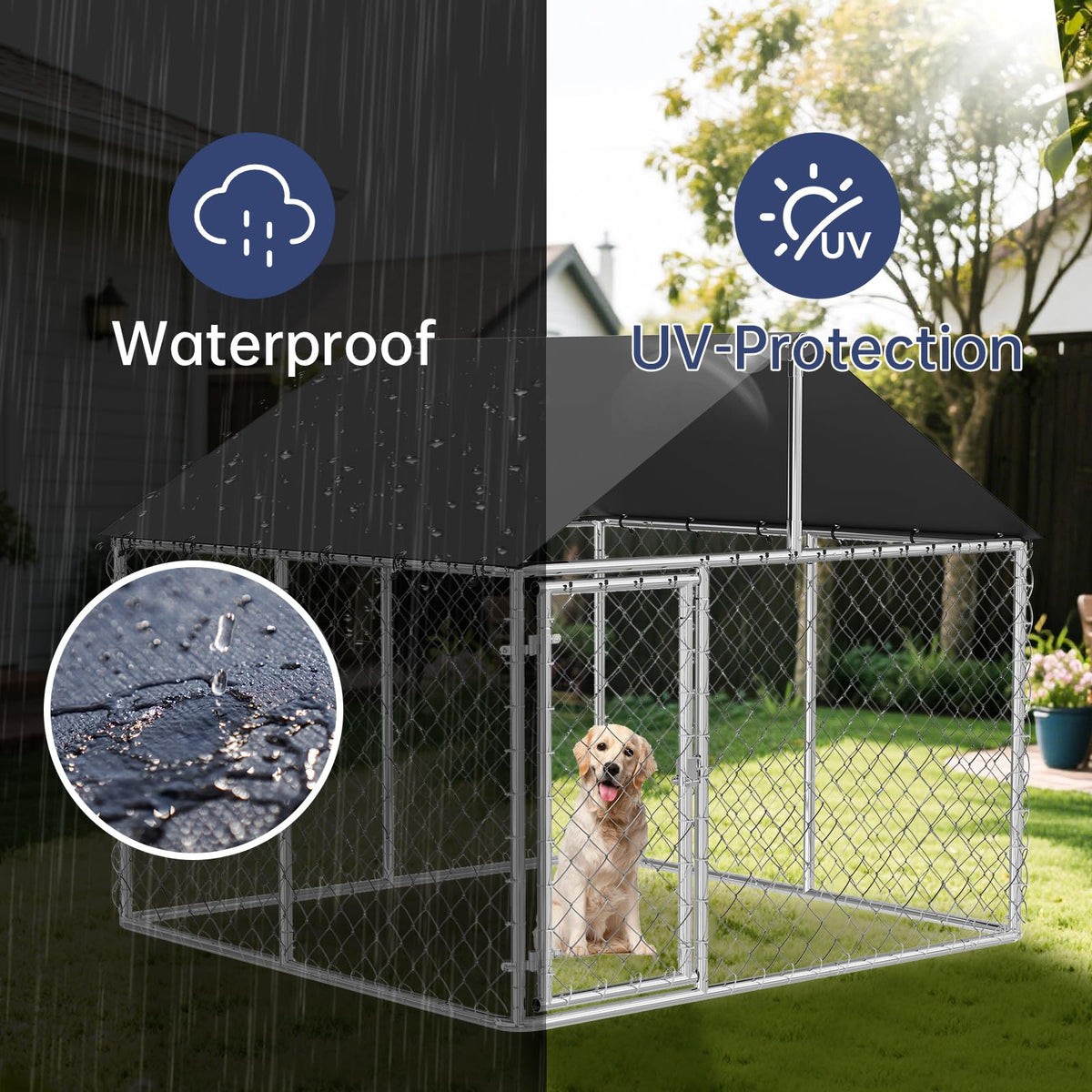 Heavy Duty Steel Mesh Dog Kennel S5258