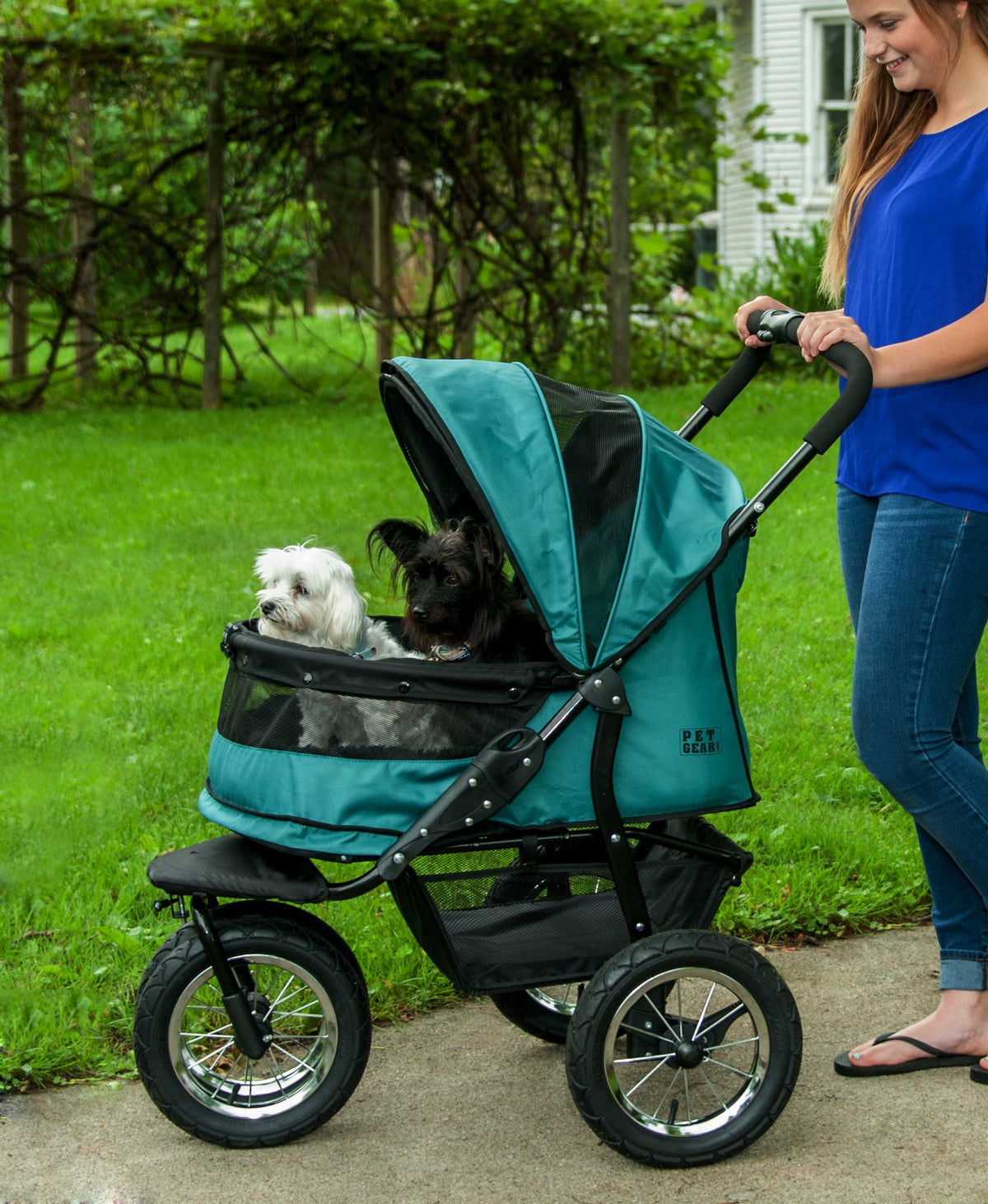 Double Pet Stroller with Weather Cover P26112