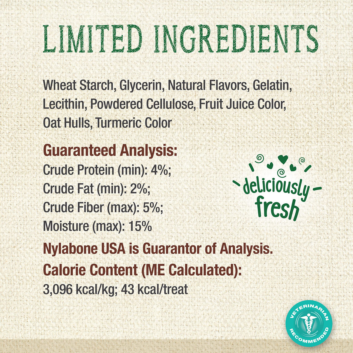 Natural Dog Dental Chews, Small 28 Count V959