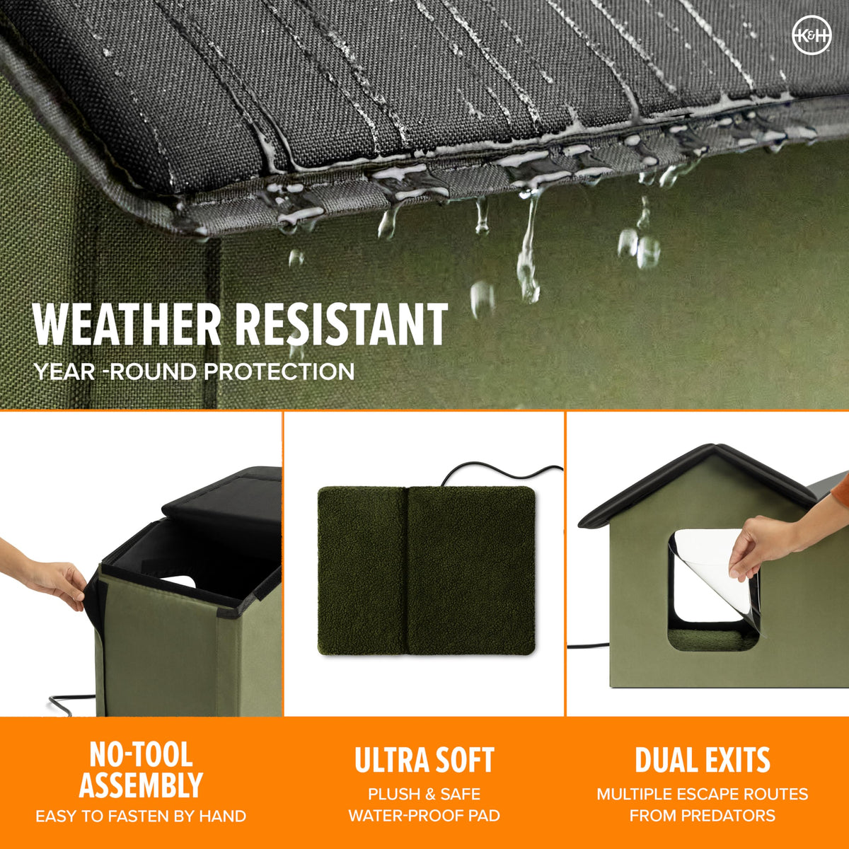 Heated Outdoor Cat House O2124