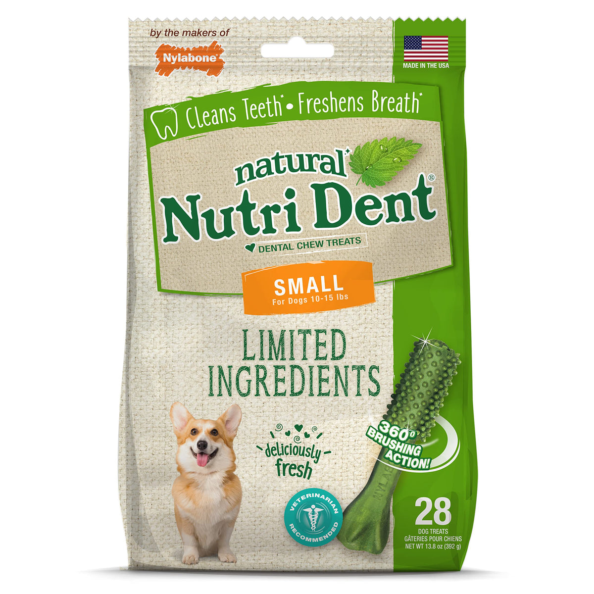 Natural Dog Dental Chews, Small 28 Count V959