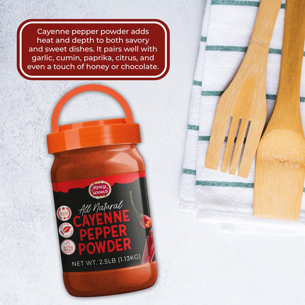 Cayenne Pepper Powder 2.5LB Jar 50,000 SHU Gluten Free Q630688